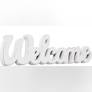 White Welcome Wall Decor Sign